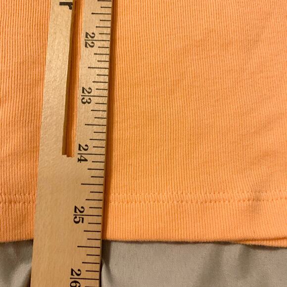 Chico’s Peach Orange Ultimate Tee 2 (Large) Women’s Square Neck 3/4 Sleeve READ - Picture 10 of 14